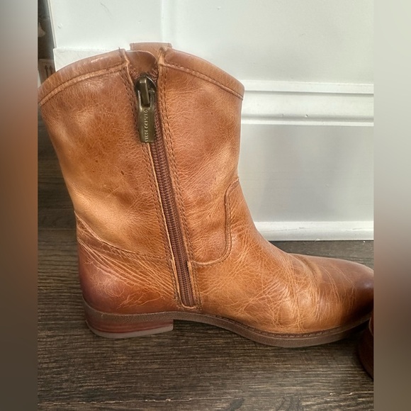 Women's Brown Leather Booties - Picture 3 of 8